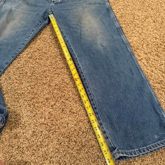 Dickies Carpenter Utility Pocket Workwear Blue Denim Distressed Jeans Sz.38x30 - Picture 7 of 8